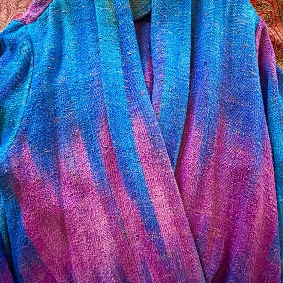 Vibrant Multicolor Handwoven Long Coat